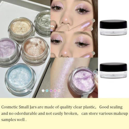 50 Pcs Makeup Sample Containers 3g/5g Sample Containers with Lids Tiny Sample Jars for Skincare Cream Lotion Jewelry Beads DIY Crafts Travel (FZG/3g/Hei) - color: black, size: 3g
