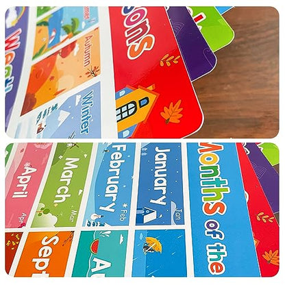 Lachilly Primer Fun Learning Poster Flash Cards - Perfect for Toddler Education, Pre-K and Kindergarten Learning Activities, Suitable for Autistic Children and Primary School Kids, 10 Sheets - style: Primer 10P