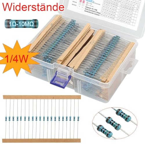 2600Pcs 130 Values Resistor Kit 1/4W 1% Metal Carbon Film Resistors