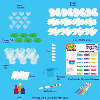 Crayola Paper Flower Science Kit, Color Changing Flowers, Gift for Kids Ages 7, 8, 9, 10 - size: small to medium