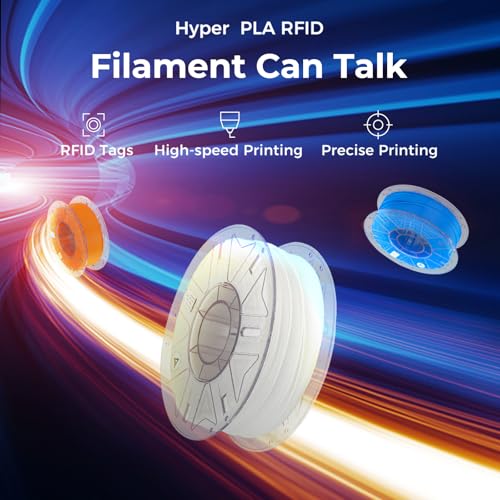 Creality Hyper RFID PLA Filament 1.75mm 1KG, Grey, 1-Pack - color: Grey-1kg, size: Pla Rfid