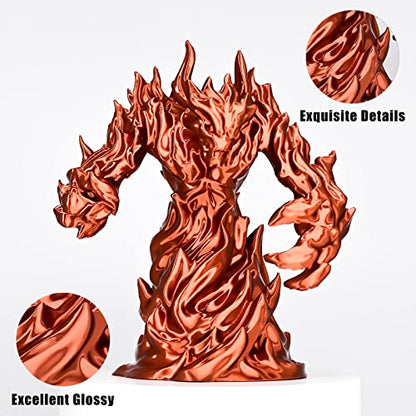OVV3D Silk PLA Filament 1.75mm 3D Printer Filaments, Upgrade Silk Coffee Gold Filament for Most FDM 3D Printer, Metal 3D Printing Filament, 3D Filament 1.75 +/- 0.02mm, 2.2lbs / 1kg - color: Silk Metal Copper