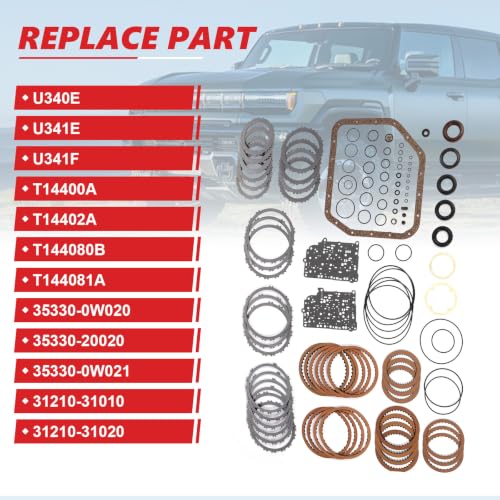 1Set U340E Auto Transmission Master Rebuild Kit Gasket For Corolla/Echo