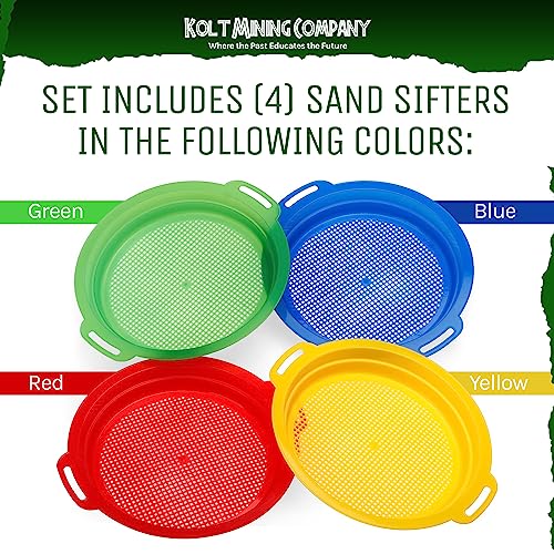 Sand Sifter Set 4-Pack - Adult Rockhounding & Geology Mining Tool
