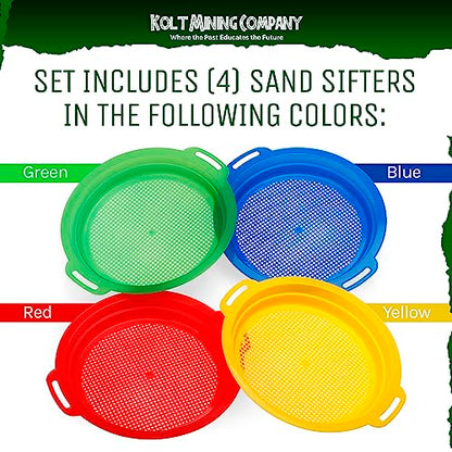 Sand Sifter Set 4-Pack - Adult Rockhounding & Geology Mining Tool