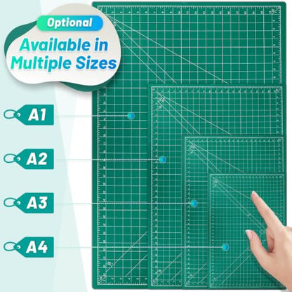 anezus Self Healing Cutting Mat for Rotary Cutting, 35" x 23.3", Green - color: Green, size: 35"L x 23.3"W