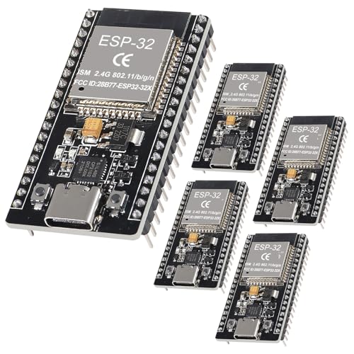 5Pcs ESP32 Type C 38Pin CP2102 Development Board WiFi + Bluetooth Microcontroller Dual Core ESP-32 Narrow Version 2 in 1 Low Power Consumption ESP-32S - size: 5pcs