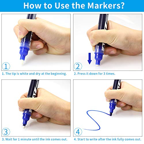 Dry Erase Whiteboard Paper, Large White Board Stickers for Wall, 8x4ft Dry Erase Paper Roll with Adhesive Backing, Perfect Replacement for White Board, No Ghost After 60 Days, 6 Much Better Markers - size: 96"W x 48"H