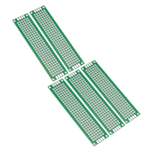 PATIKIL 0.8" x 3.1" PCB Board Circuit, 5 Pcs Single Sided Prototype Solder Boards for DIY Soldering and Electronic Project Circuit Boards Solderable Breadboard, Green - size: 0.8" x 3.1"