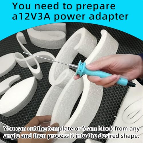 FIRElood Hot Wire Pen, Electric Hot Wire Cutter Pen 20cm, Styrofoam Cutting Hot Pen Hot Wire Cutting Pen for Amateur DIY Heat Cutting Engraving Pen, Art Making, Foam Carving (blue, 200mm) - size: 200mm