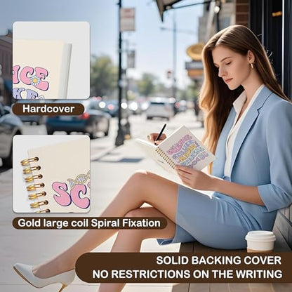 VIIJJUE Science Teacher Notebook, Chemistry Teacher Gifts Journal, Trendy Groovy Scientific Teachers Journals for Writing, Gifts for Science Lovers Hardcover Spiral Notebooks, 5.5x8.3 Inch - color: 04