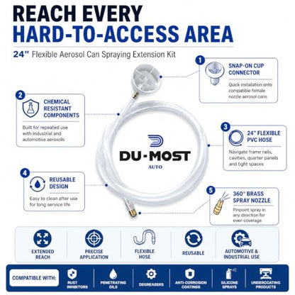 DU-MOST Aerosol Can Extension Kit, 24" Flexible PVC Hose