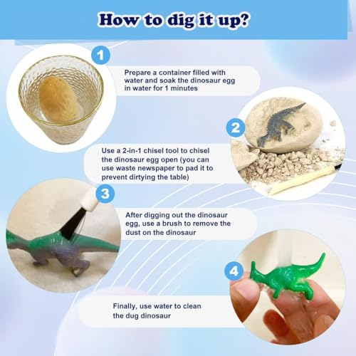 Dino Eggs Dig Kit 12 Dinosaur Eggs Toys for Kids