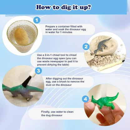 Dino Eggs Dig Kit 12 Dinosaur Eggs Toys for Kids