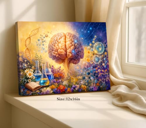 Medical Brain Wall Art Canvas Print,Medical Office Decor,12x16inches - color: Medical Brain Wall Art Canvas Print
