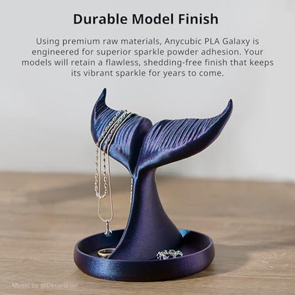ANYCUBIC Galaxy PLA 3D Printer Filament, Sparkle Glitter PLA, Chameleon Changing Colors, 3D Printing PLA Filament 1.75mm Dimensional Accuracy +/- 0.03mm, 1KG Spool (2.2 lbs), Galaxy Brown - color: 1kg Galaxy Brown