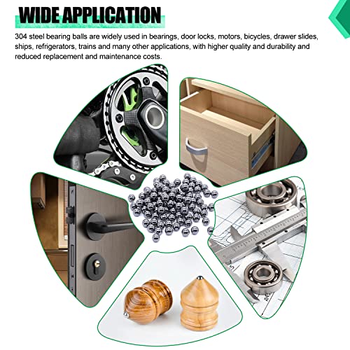 KNLN/600PCS 12 Size Bicycle Bearing Balls Stainless Steel Precision Steel Balls Stainless Steel Assorted Loose Kit 1mm,2mm,5mm,5.5mm,6mm,7mm,8mm,1/4" 7/32" 3/16" 5/32” 1/8" 3/32" N-036-600PCS - size: 600PCS-12 SIZE-1mm-3/32"