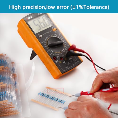 1/2W 41 Values 615pcs Individual Compartment 1 Ohm-1M Ohm with 1% Metal Film Resistor Assortment Kit and Electrical Industrial Assorted Set K Ohm Pack for Led Lights - style: 1/2W 41 Values 615pcs