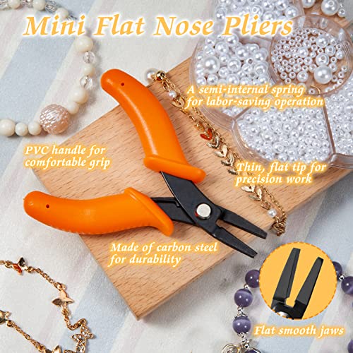 Mini Flat Nose Pliers for Jewelry Making - 4-Inch Duck Billed Smooth Jaw Micro Pliers - Wire Bending, Wrapping, Forming Tools - style: Mini Flat Nose Pliers