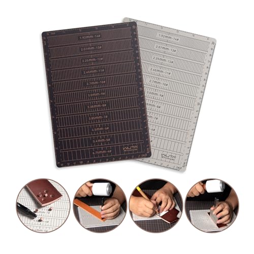 WUTA 8mm Thicken Cutting Mat Self Healing Cutting Mat, A5 Punching Board, Engraving Pad, Carving Knife Plate DIY Leather Craft Tools for Handcraft Project (8.6x5.9inch) - size: 8.6"L x 5.9"W