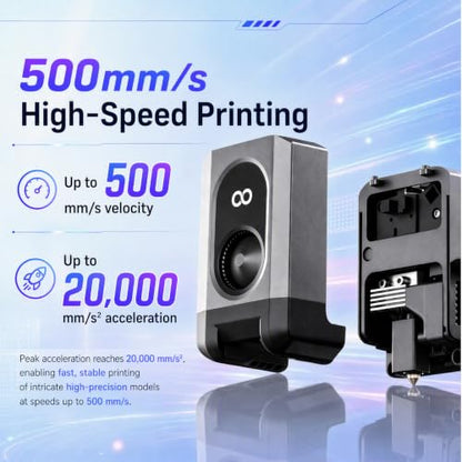4PK Centauri Carbon 2 Hotend,0.2/0.4/0.6/0.8mm Hardened Steel Ceramic Heating,350°C Heat‑Resistant Print Head,500 mm/s High‑Speed Printing, Quick‑Detachable Wear‑Resistant Nozzle for Elegoo CC2 - color: 4 Pack CC2 Hotend Kir(0.2/0.4/0.6/0.8mm)