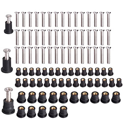 WEDAMER 45 Pairs M4 M5 M6 Neoprene Well Nuts Kit Rubber Well Nuts for Kayak - color: M4 M5 M6 each 15 Pairs
