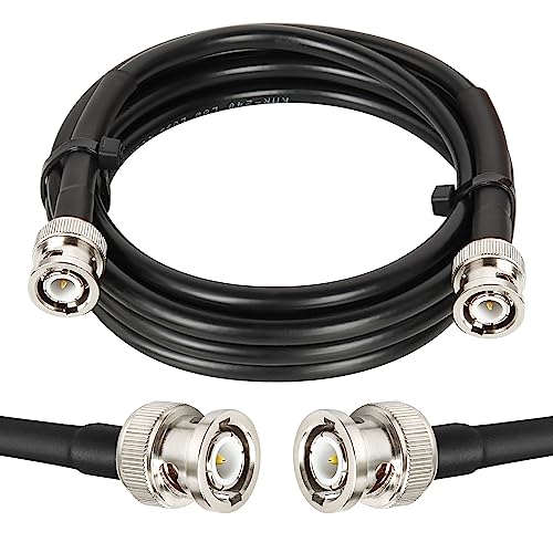 MOOKEERF RG8X BNC Male to BNC Male Coaxial Cable 5FT 50 ohm Ultra Low Loss for Antenna, RF Radio, Modem, Oscilloscope, Spectrum, Analyzer, Signal Generator - size: 5FT
