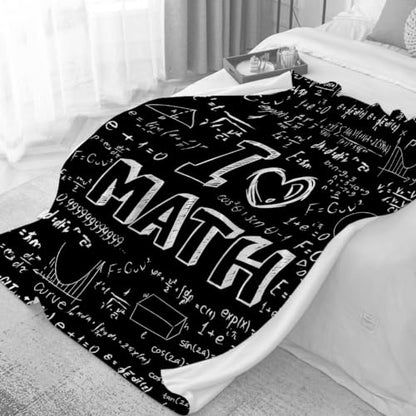 FUNBIRD Math Blanket Math Teacher Gift Appreciation Gifts for Math Lovers - color: Math1, size: 60"x80"-Adults/Twin Size