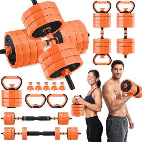 Adjustable Dumbbell Set with Barbell Connector, 5-in-1 Home Gym Free Weights for Full-Body Strength Training, Space-Saving Design for Apartments and Garage Gyms - size: 85LBS
