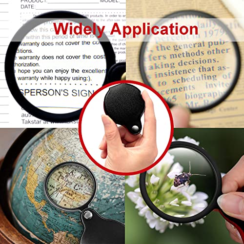 Mini Pocket Magnifier Glass Seniors Reading Small Folding Magnifying - size: 5X