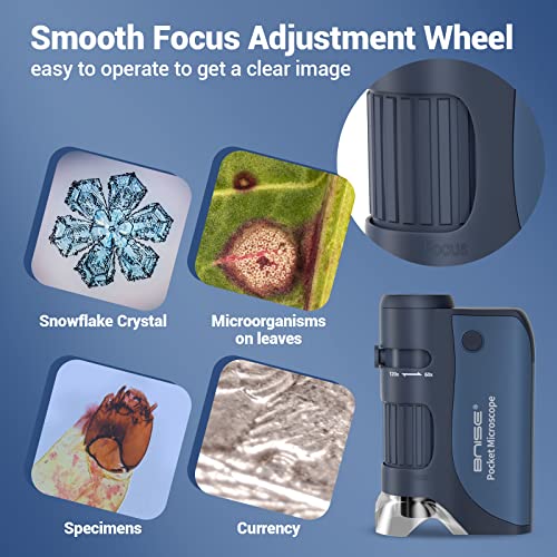 Pocket Microscope for Kids 60X-120X Handheld Science Learning Toy