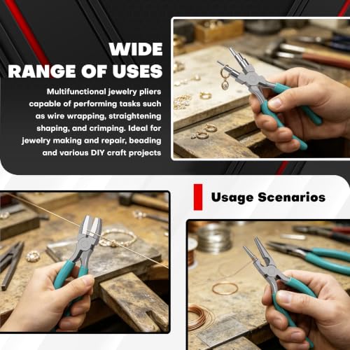 C&T 3-Piece Jewelry Pliers Set, Jewelry Making Tools Kit - style: 3PC