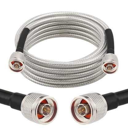 MOOKEERF RG8X N Male to N Male Cable 10FT,Ultra Low Loss N Cable 50 ohm RG8X Stranded Core for WiFi Router,Amplifier,Antenna,Signal Booster Use - size: 10FT