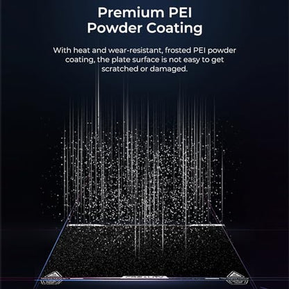 Creality Official K1 Max Build Plate PEI Sheet, 315x310mm Textured Removable Flexible Spring Surface Excellent Heat Resistance Heated for K2 Pro/3 S1 Plus/K1 Max/Ender 3 V3 Plus(Without Magnetic Base) - color: PEI Frosted Black, size: K1 Max/Ender 3 V3 Pl