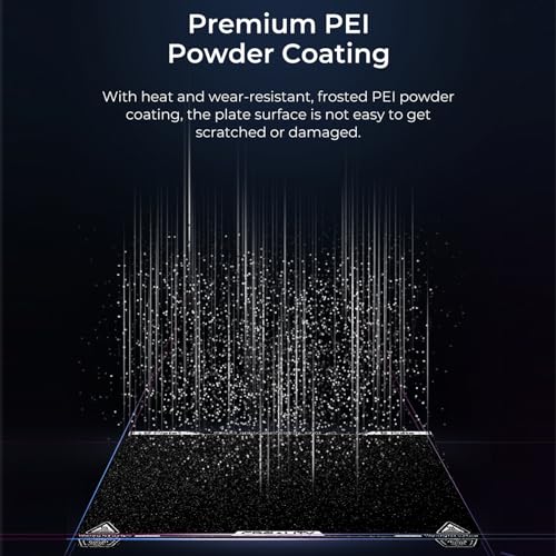 Creality Official K1 Max Build Plate Textured Surface 315x310mm PEI Sheet Flexible Removable Spring Bed Plate for K1 Max, Ender 3 V3 Plus(Without Magnetic Base) - color: Textured Black, size: K1 Max/Ender 3V3Plus