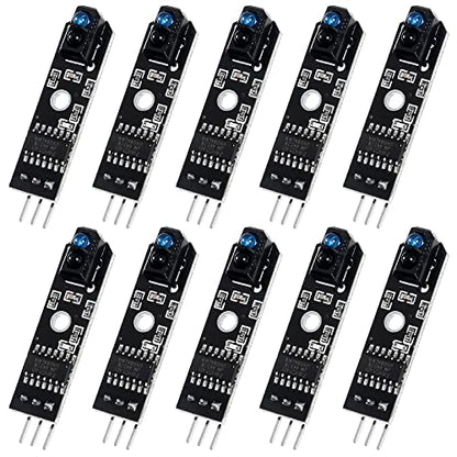 10pcs TCRT5000 Infrared Reflective Sensor Module - 5V Line Obstacle Avoidance Tracing Sensor for Smart Car Robot