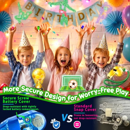 24 Pcs Soccer Themed Party Favors LED Finger Lights Toys for Kids Ages 3-12 - style: Soccer