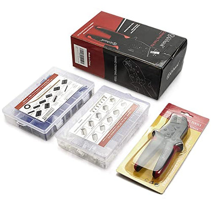 Qibaok Crimping Tool Kit Ratcheting Crimper with 1550PCS 2.54mm Dupont Connectors and 760pcs 2.54mm JST-XH Connectors for AWG 26-20(0.1-0.5mm²)