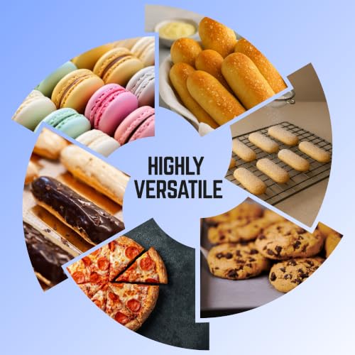 Extra-Thick Silicone Baking Mat – Two-Sided Pastry Sheet for Cookies, Macarons & Elciar, Food Grade, BPA Free, Reusable, Non-Stick, 11.8 x 15.7 Inch