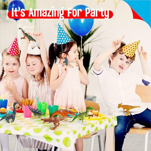 12 Dinosaur Figurines for Kids, Plastic Animal Toys Tiny Portable Dinosaur Figures Playset Montessori Toy Educational Game for Homeschool Preschool Toddler Kids - style: Dinosaurs (excluding cards)