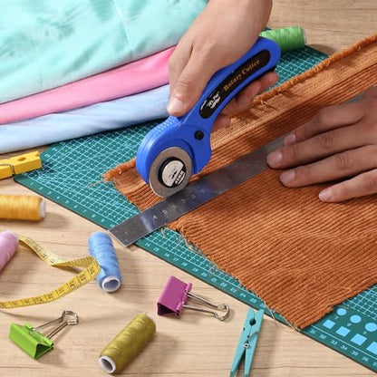 Mr. Pen- Rotary Cutter for Fabric with 1 Extra Blade, 45mm - color: Blue