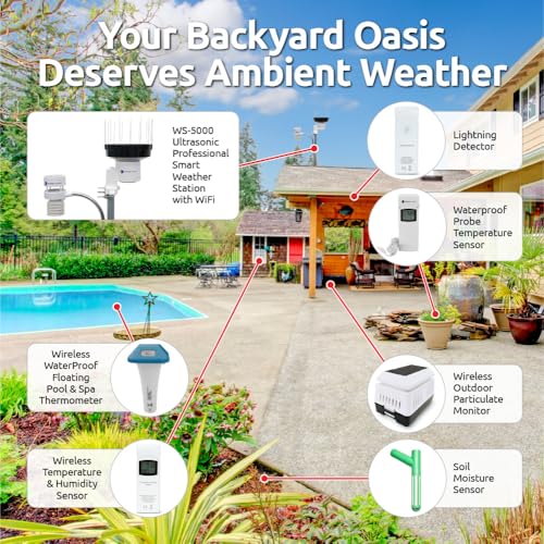 Ambient Weather WS-5000 Ultrasonic Smart Weather Station with AWN+ Included - style: 1yr AWN+ w/ Display Console + Ultrasonic