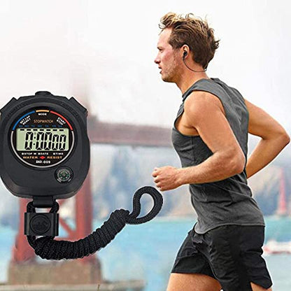 Multi-Function Electronic Digital Sport Stopwatch Timer, Large Display with Date Time and Alarm Function,Suitable for Sports Coaches Fitness Coaches and Referees (5pack) - style: 5pack