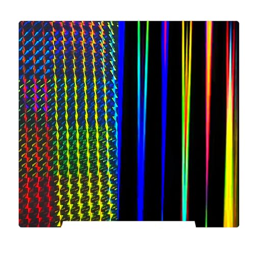 H1H Build Plate for Prusa I3 MK2 MK2.5S MK52 MK3 MK3S MK3S+ MK4, Double Sided Light Beam+Phantom H1H Spring Steel Sheet Plate 241x253.8mm for Prusa 3D Printers. - style: Prusa Series Holographic Plate(H1H)