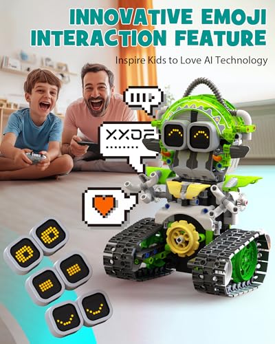 Opmind 5-in-1 STEM RC Robot Building kit, 478Pcs App Coding, Boys Age 6-12 - size: 478 Pieces
