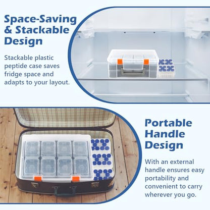 640 Slots Peptide Storage Box Bulk 3ml Plastic Peptide Case(Vials not incl) - color: Transparent, size: 640 Slots
