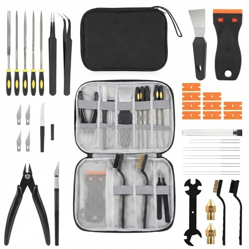 34 in 1 3D Printer Tools Kit, Accessories for FDM & SLA Printers