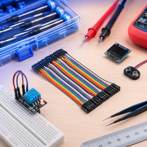 40 Pin Breadboard Jumper Wires Female to Female Compatible for Electronic Breadboard Projects 4.3 inch