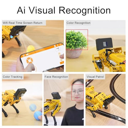 AI Robot Dog Quadrupled Programmable for Students Coding