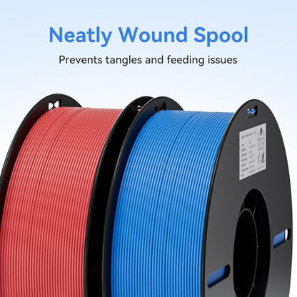 Creality PLA 3D Printer Filament 4KG, Grey & Blue & Yellow & Red, 4-Pack - color: Red+yellow+blue+grey Pla, size: 4kg